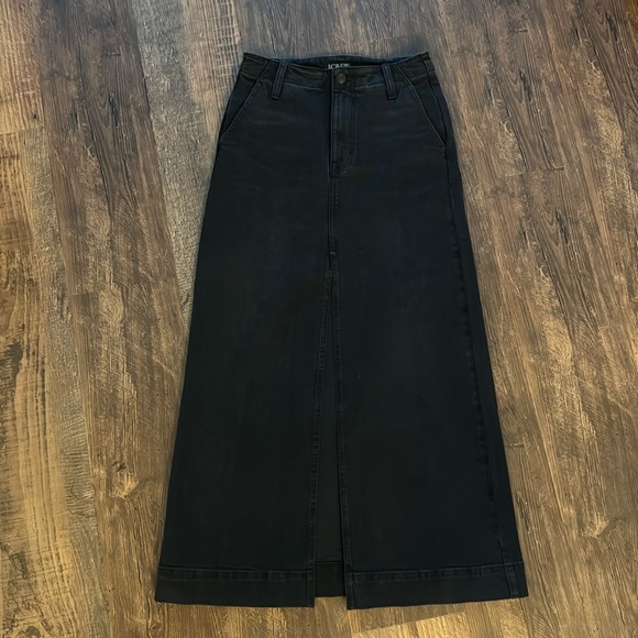 NWT J. Crew black denim maxi - Picture 3 of 6